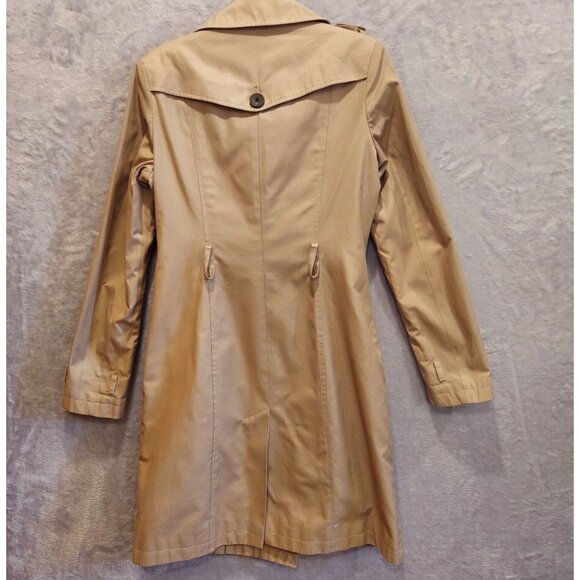 Victorias Secret Womens 4 Double Breasted Trench Coat Belted Jacket FLAW no belt - Picture 15 of 16